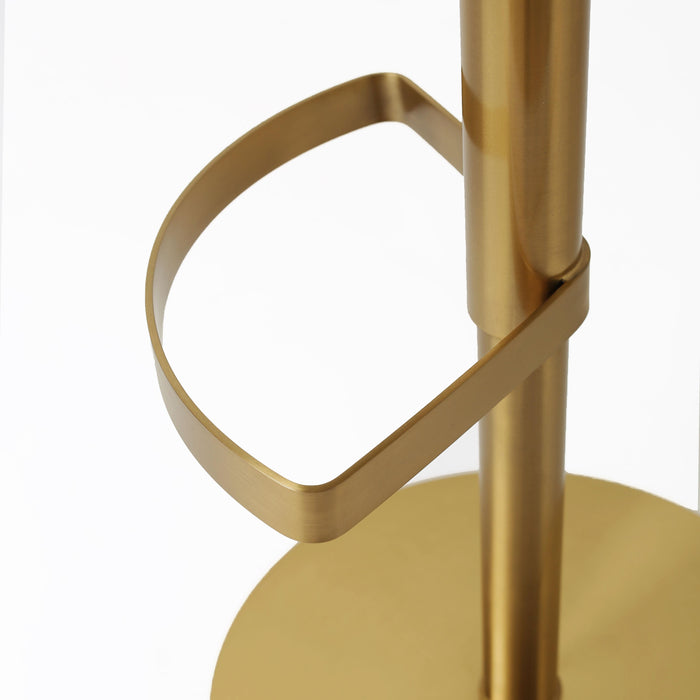 Primrose Cream Textured Performance Fabric Adjustable Stool - Home And Beyond