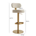 Primrose Cream Textured Performance Fabric Adjustable Stool - Home And Beyond