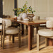 Oani Walnut and Glass Long Dining Table - Home And Beyond