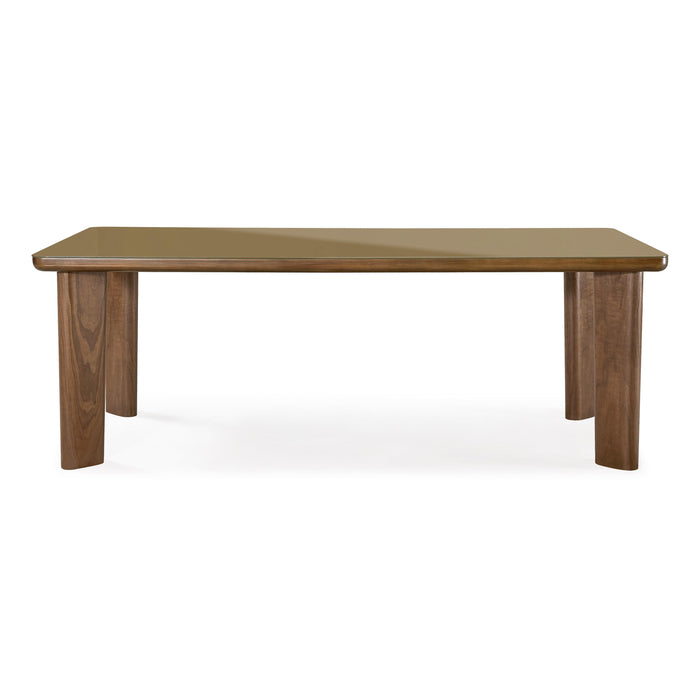 Oani Walnut and Glass Long Dining Table - Home And Beyond