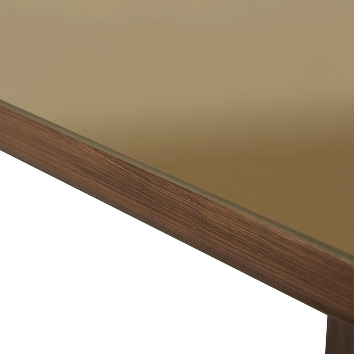 Oani Walnut and Glass Long Dining Table - Home And Beyond