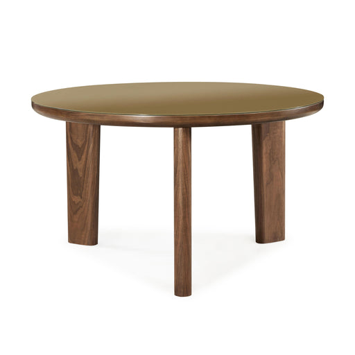 Oani Walnut and Glass Round Dining Table - Home And Beyond