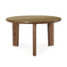 Oani Walnut and Glass Round Dining Table - Home And Beyond