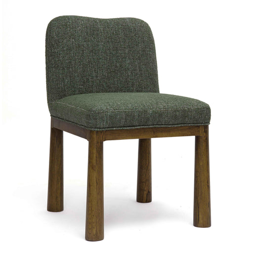 Tiara Forest Green Performance Basketweave Fabric Dining Chair - Home And Beyond