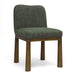 Tiara Forest Green Performance Basketweave Fabric Dining Chair - Home And Beyond