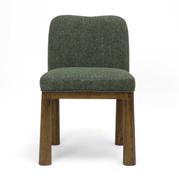 Tiara Forest Green Performance Basketweave Fabric Dining Chair - Home And Beyond