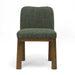 Tiara Forest Green Performance Basketweave Fabric Dining Chair - Home And Beyond