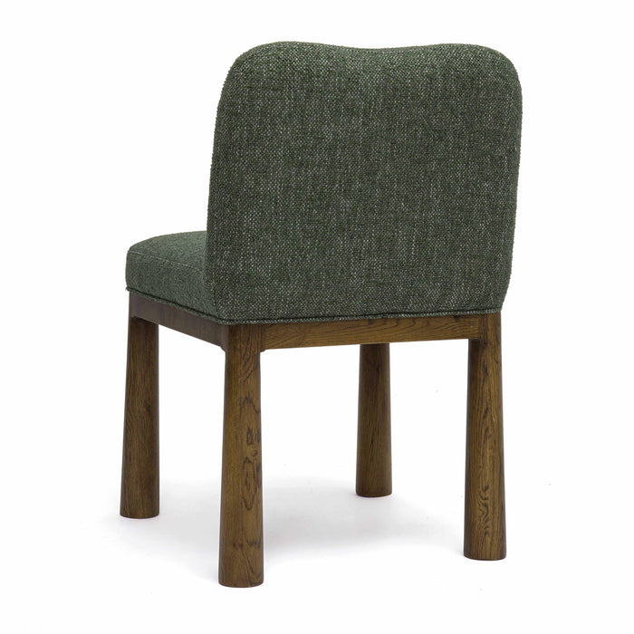Tiara Forest Green Performance Basketweave Fabric Dining Chair - Home And Beyond