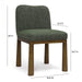 Tiara Forest Green Performance Basketweave Fabric Dining Chair - Home And Beyond