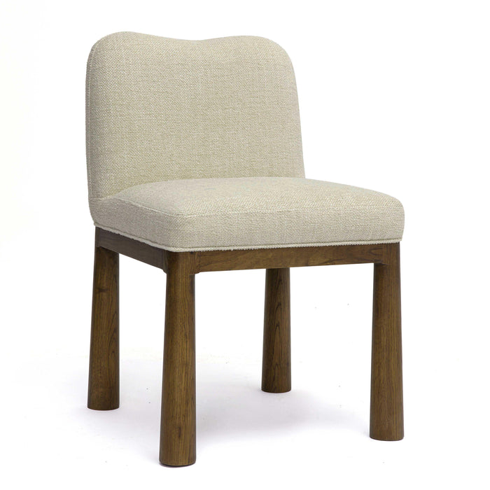 Tiara Cream Performance Basketweave Fabric Dining Chair - Home And Beyond