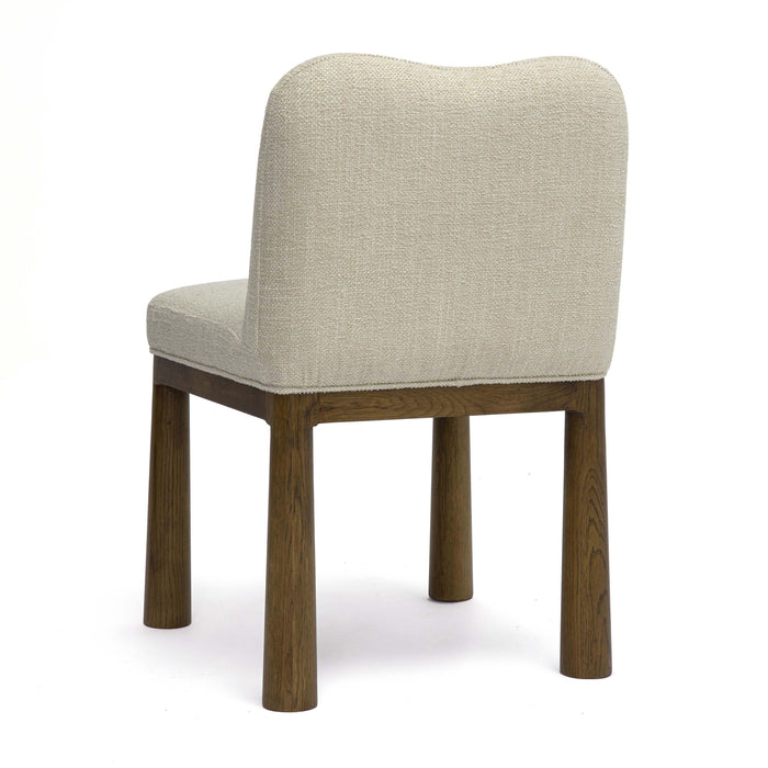 Tiara Cream Performance Basketweave Fabric Dining Chair - Home And Beyond