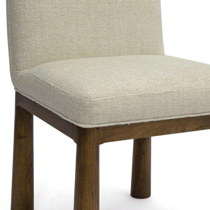 Tiara Cream Performance Basketweave Fabric Dining Chair - Home And Beyond