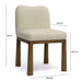 Tiara Cream Performance Basketweave Fabric Dining Chair - Home And Beyond