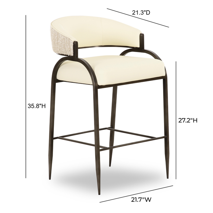 Tatum 2-Tone Performance Vegan Leather Counter Stool - Home And Beyond