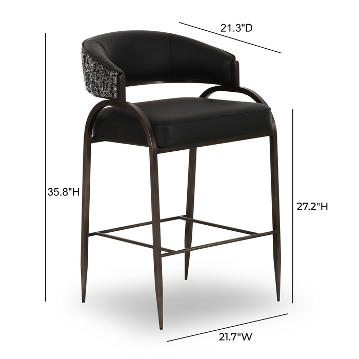 Tatum 2-Tone Performance Vegan Leather Counter Stool - Home And Beyond