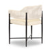 Sezanne Cream 2-Tone Performance Vegan Leather and Jacquard Dining Chair - Home And Beyond