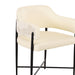 Sezanne Cream 2-Tone Performance Vegan Leather and Jacquard Dining Chair - Home And Beyond