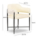 Sezanne Cream 2-Tone Performance Vegan Leather and Jacquard Dining Chair - Home And Beyond