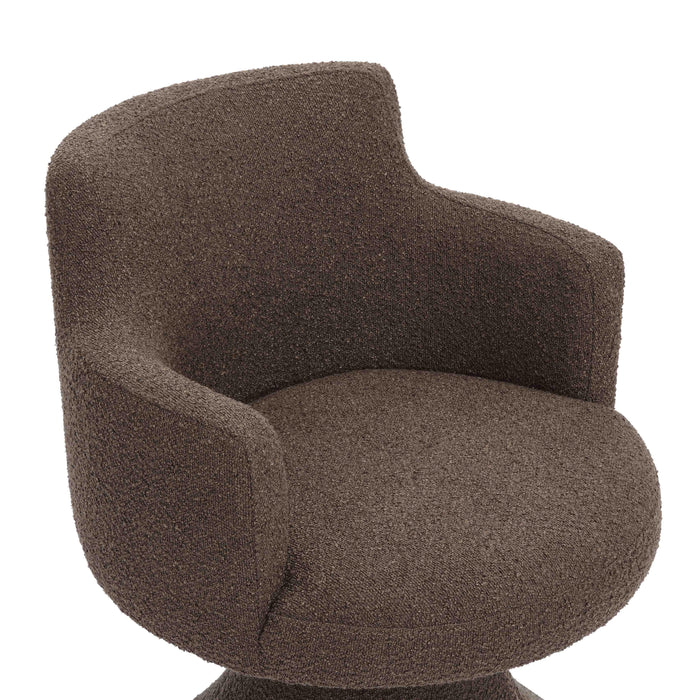 Jeffree Performance Boucle Swivel Dining Chair - Home And Beyond
