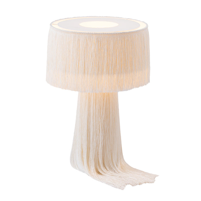 Atolla Cream Tassel Table Lamp - UK - Home And Beyond