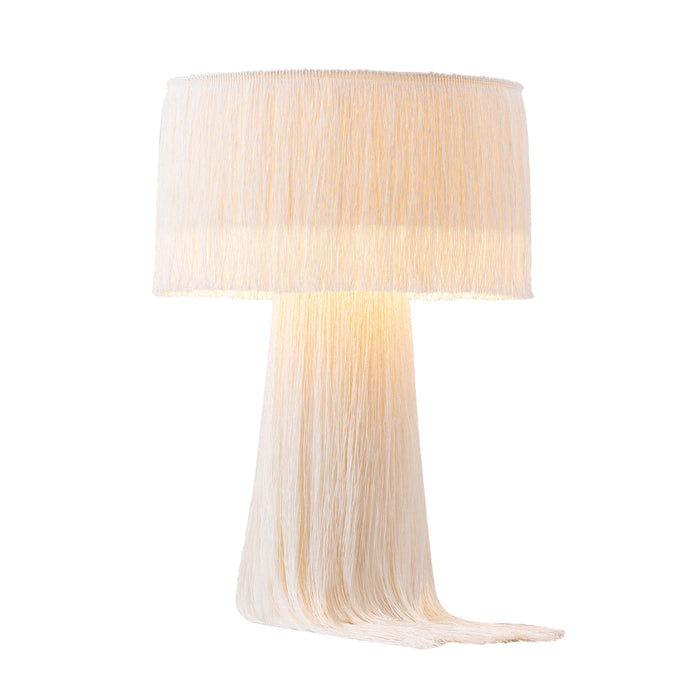 Atolla Cream Tassel Table Lamp - UK - Home And Beyond
