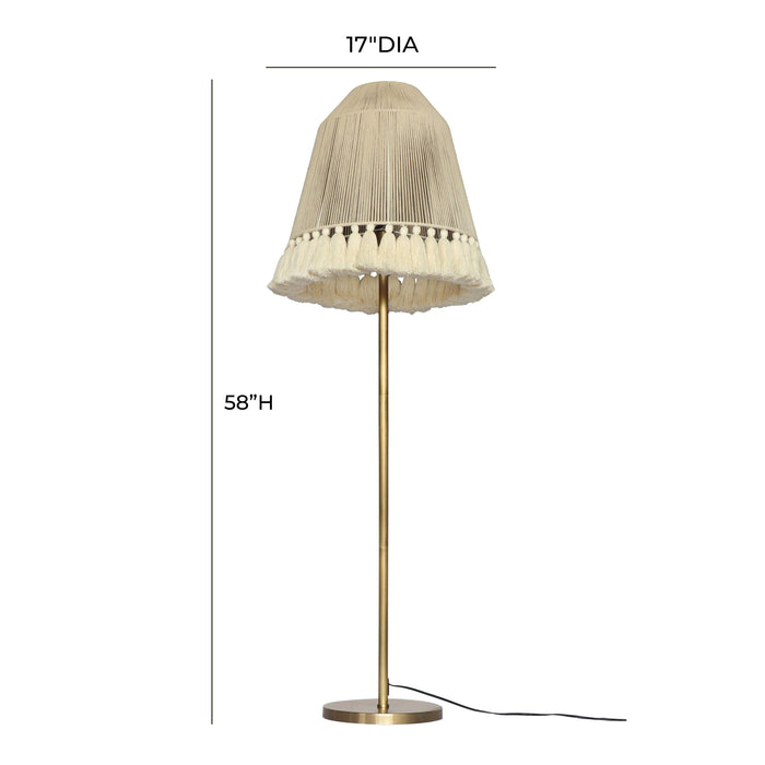 June White Medium Floor Lamp 9 - Home And Beyond