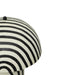 Maiori Black Striped Papier Mache Floor Lamp - Home And Beyond