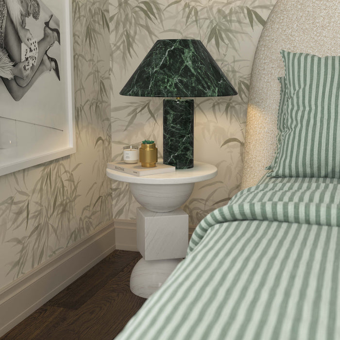 Mable Spider Green Marble Table Lamp - Home And Beyond