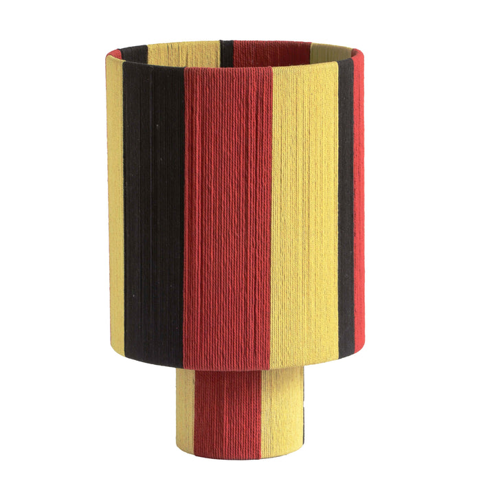 Guinevere Red and Yellow Striped Cotton Table Lamp - Home And Beyond