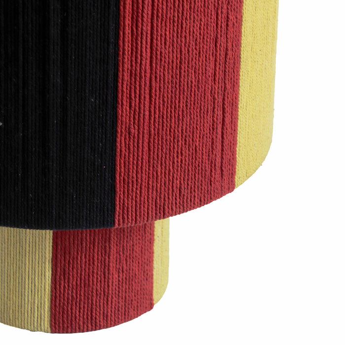 Guinevere Red and Yellow Striped Cotton Table Lamp - Home And Beyond