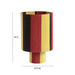 Guinevere Red and Yellow Striped Cotton Table Lamp - Home And Beyond