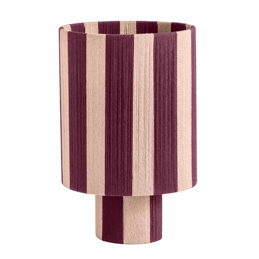Guinevere Purple and Pink Striped Cotton Table Lamp - Home And Beyond