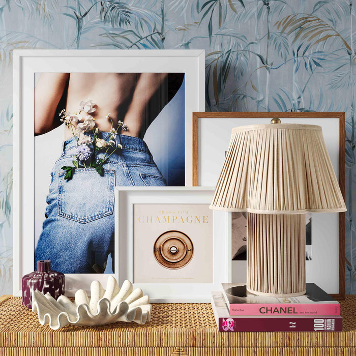 Corrine Beige Linen Table Lamp - Home And Beyond