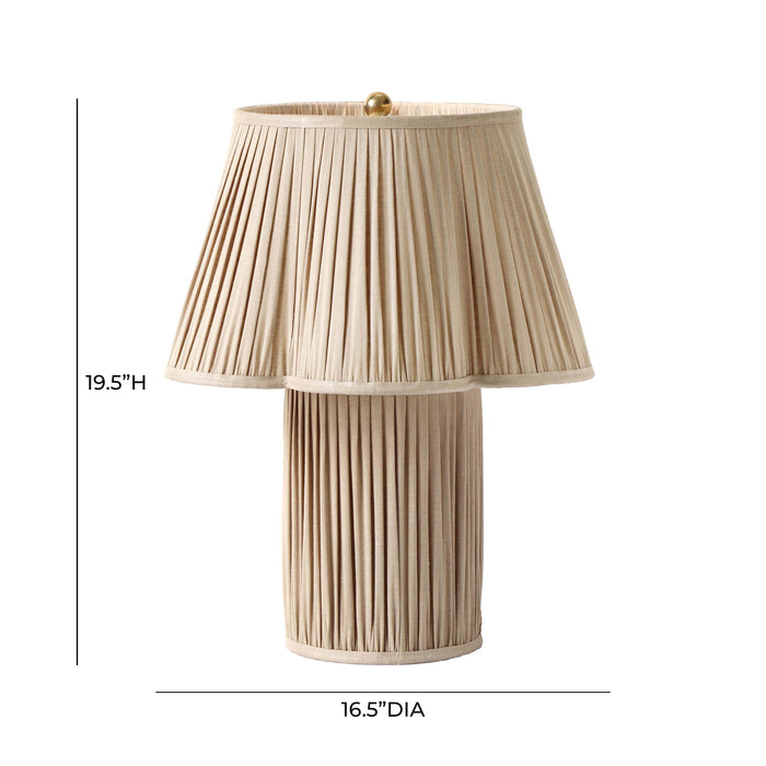 Corrine Beige Linen Table Lamp - Home And Beyond