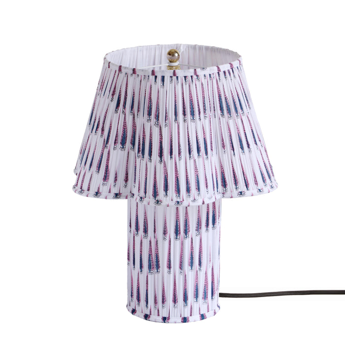 Corrine Purple and White Streaked Cotton Table Lamp - Home And Beyond