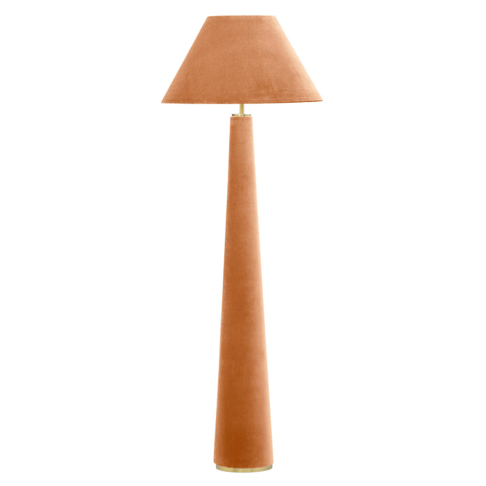 Graham Terracotta Velvet Floor Lamp - Home And Beyond
