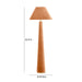 Graham Terracotta Velvet Floor Lamp - Home And Beyond