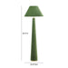 Graham Moss Green Velvet Floor Lamp - Home And Beyond