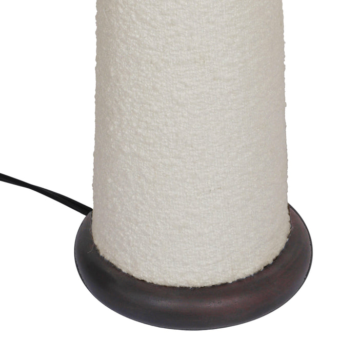 Faith White Boucle Table Lamp - Home And Beyond