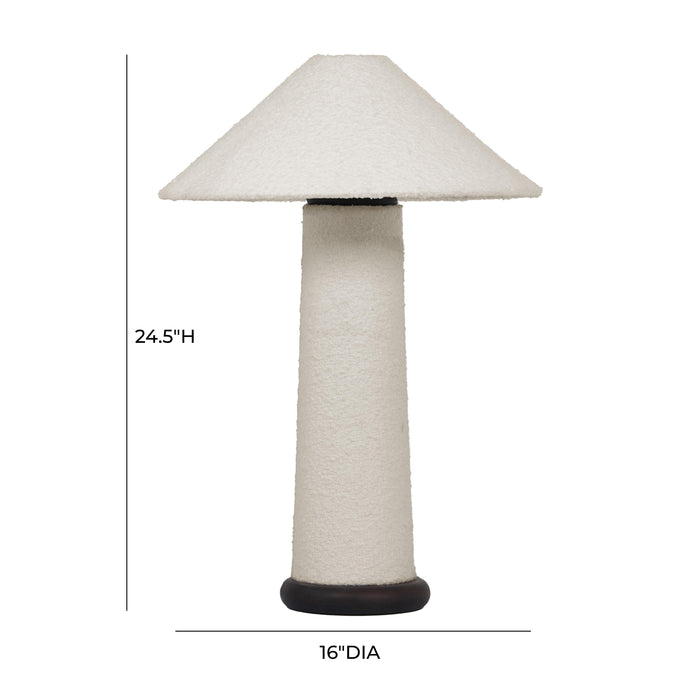 Faith White Boucle Table Lamp - Home And Beyond