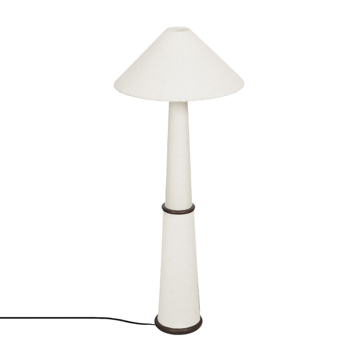 Faith White Boucle Floor Lamp - Home And Beyond