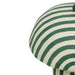 Maiori Dark Green Striped Papier Mache Table Lamp - Home And Beyond