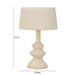 Cream Cotton Mache Table Lamp - Home And Beyond