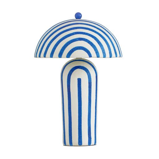 Maiori Striped Papier Mache Table Lamp - Home And Beyond