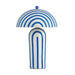 Maiori Striped Papier Mache Table Lamp - Home And Beyond