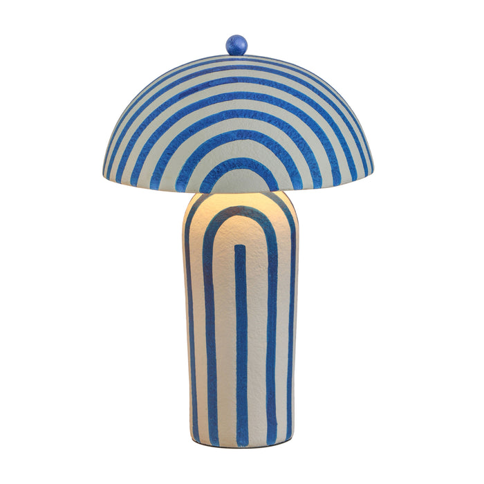 Maiori Striped Papier Mache Table Lamp - Home And Beyond