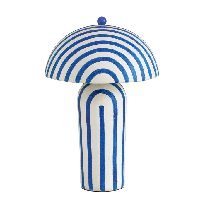 Maiori Striped Papier Mache Table Lamp - Home And Beyond