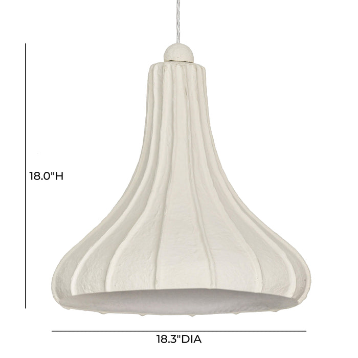 Looma Cotton Mache Pendant Lamp - Home And Beyond