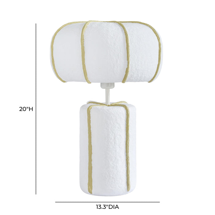 Looma Cotton Mache Table Lamp - Home And Beyond
