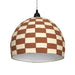 Taurus White and Terracotta Cotton Mache Pendant Lamp - Home And Beyond